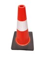 450mm Traffic Cone (Orange with White Reflective Film)
